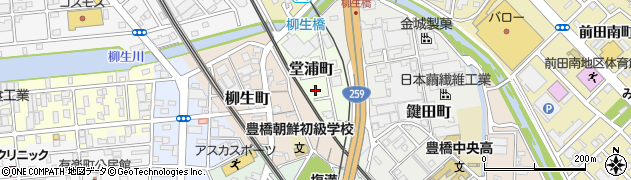 愛知県豊橋市堂浦町周辺の地図