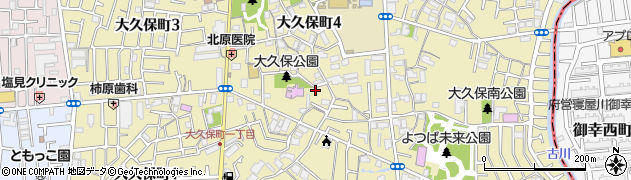 大阪府守口市大久保町周辺の地図