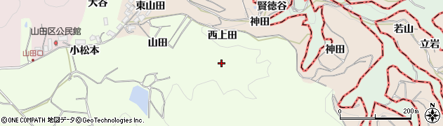 京都府木津川市加茂町北山田周辺の地図