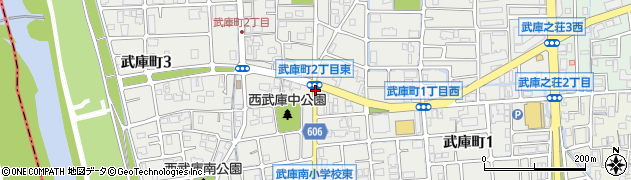 武庫町２東周辺の地図