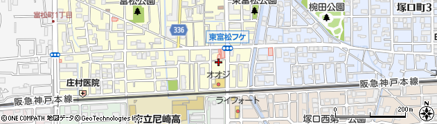 兵庫県尼崎市富松町1丁目37周辺の地図