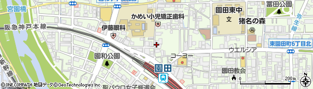 コープ理容園田店周辺の地図