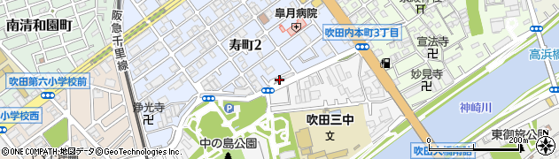 ローソン吹田寿町店周辺の地図