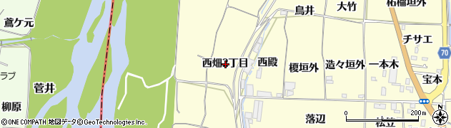 京都府木津川市山城町上狛（西畑２丁目）周辺の地図