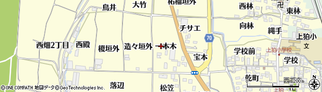 京都府木津川市山城町上狛一本木12周辺の地図