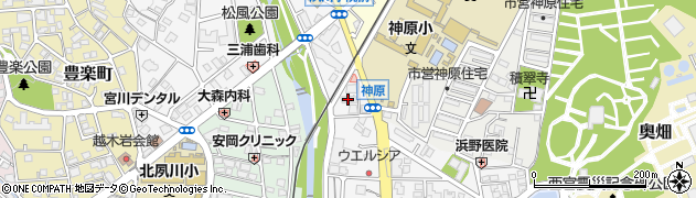 リバーサイド夙川周辺の地図