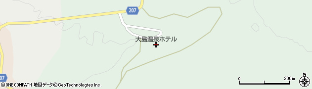 大島温泉ホテル周辺の地図
