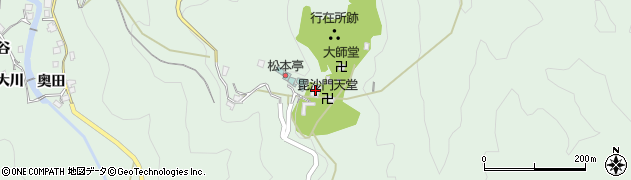 笠置寺周辺の地図