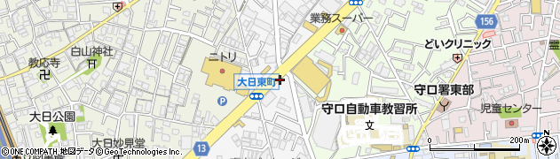 大阪府守口市大日東町周辺の地図