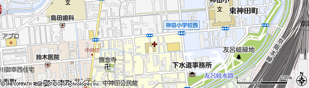 大阪府寝屋川市中神田町2周辺の地図