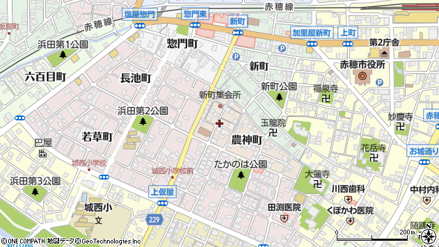 〒678-0238 兵庫県赤穂市農神町の地図