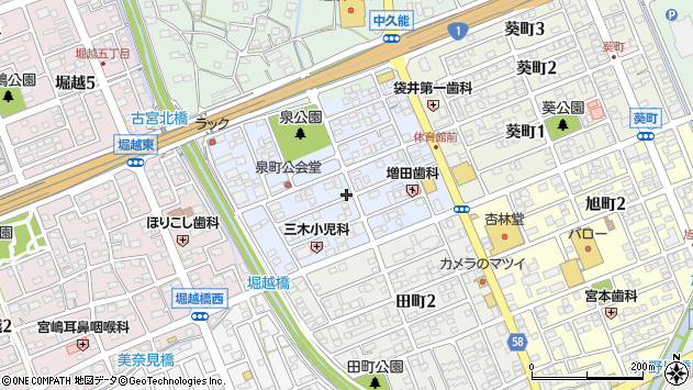 〒437-0062 静岡県袋井市泉町の地図