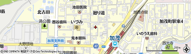 京都府木津川市加茂町里周辺の地図