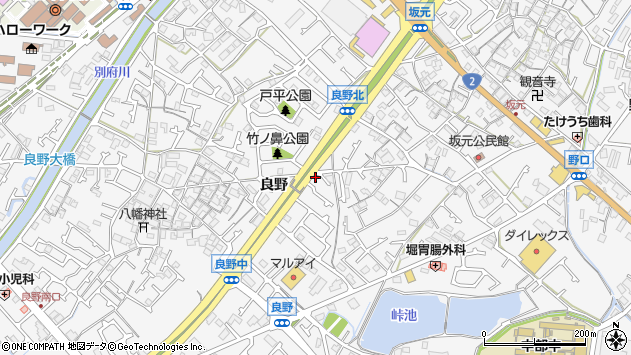 〒675-0017 兵庫県加古川市野口町良野の地図