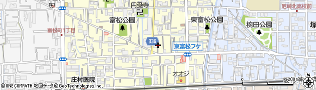 兵庫県尼崎市富松町1丁目32周辺の地図