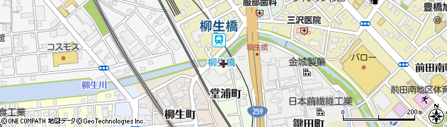 柳生橋周辺の地図