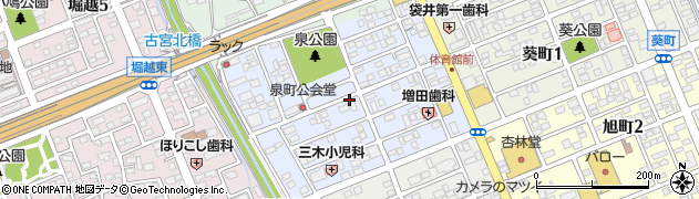 静岡県袋井市泉町周辺の地図