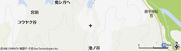 京都府木津川市加茂町河原池ノ谷周辺の地図