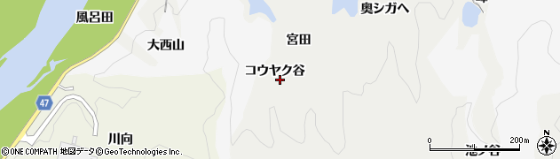 京都府木津川市加茂町法花寺野（コウヤク谷）周辺の地図