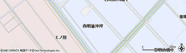 愛知県豊橋市牟呂町（西明治沖坪）周辺の地図
