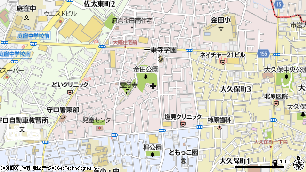 〒570-0011 大阪府守口市金田町の地図