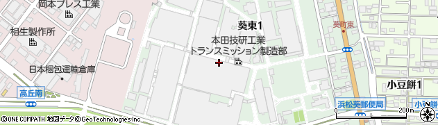静岡県浜松市中央区葵東周辺の地図