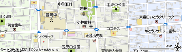 こだわり かつ丼 かつさと 豊橋中岩田店周辺の地図