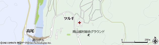 京都府南山城村（相楽郡）田山（ツルギ）周辺の地図