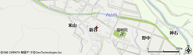 愛知県豊橋市岩崎町（新谷）周辺の地図