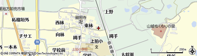 京都府木津川市山城町上狛（上野）周辺の地図