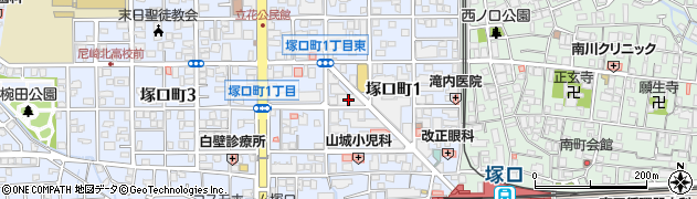 快活ＣＬＵＢ　阪急塚口駅前店周辺の地図