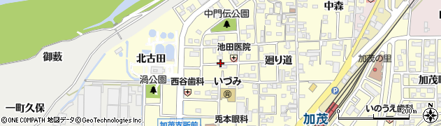 京都府木津川市加茂町里新戸周辺の地図