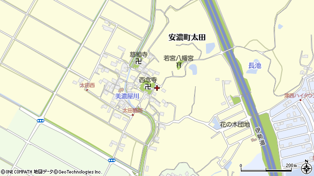 〒514-2304 三重県津市安濃町太田の地図