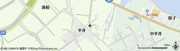 愛知県美浜町（知多郡）古布（平井）周辺の地図