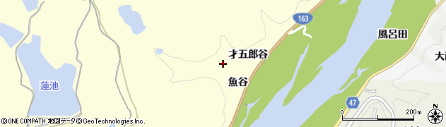 京都府木津川市山城町上狛（魚谷）周辺の地図