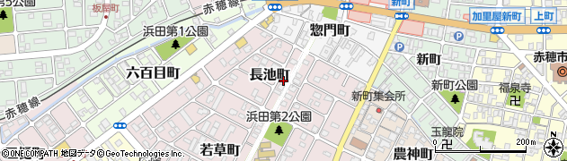 兵庫県赤穂市長池町周辺の地図