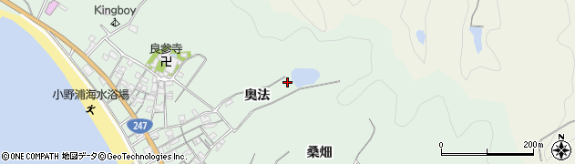 愛知県美浜町（知多郡）小野浦（奥法）周辺の地図