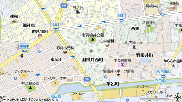〒441-8026 愛知県豊橋市羽根井西町の地図
