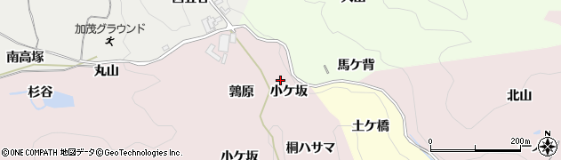 京都府木津川市加茂町兎並小ケ坂周辺の地図