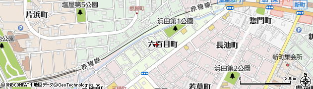 兵庫県赤穂市六百目町周辺の地図
