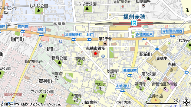 〒678-0200 兵庫県赤穂市（以下に掲載がない場合）の地図