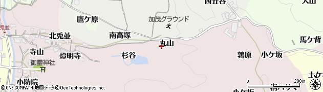 京都府木津川市加茂町兎並丸山周辺の地図