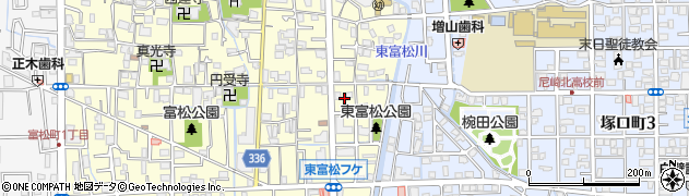 兵庫県尼崎市富松町1丁目47周辺の地図
