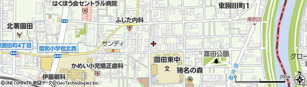 ライオンズマンション東園田周辺の地図