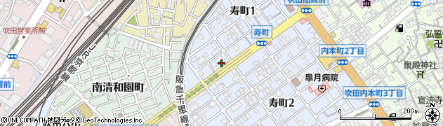 大阪府吹田市寿町1丁目21周辺の地図