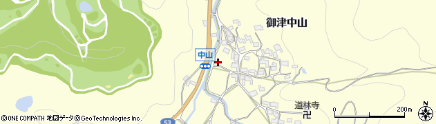 岡山県岡山市北区御津中山周辺の地図