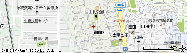 兵庫県尼崎市御園周辺の地図