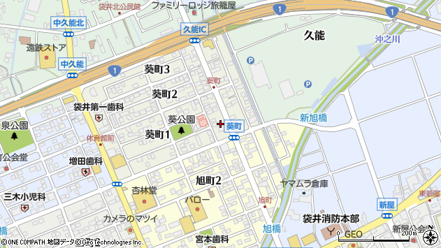 〒437-0016 静岡県袋井市葵町の地図
