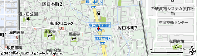 塚口東交番前周辺の地図