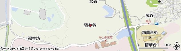 京都府精華町（相楽郡）南稲八妻（猫ケ谷）周辺の地図